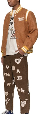 휴먼메이드 데크 팬츠 브라운/화이트 캐주얼 프린트 롱 바지 HM19PT012 Shop 휴먼메이드 데크 팬츠 브라운/화이트 캐주얼 프린트 롱 바지 HM19PT012