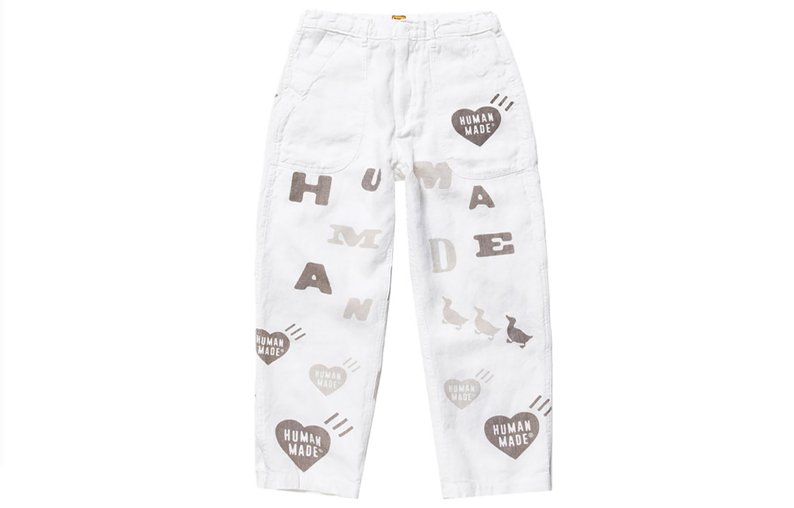 Purchase 휴먼메이드 데크 팬츠 브라운/화이트 캐주얼 프린트 롱 바지 HM19PT012