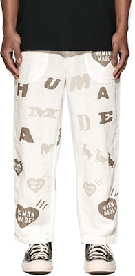 휴먼메이드 데크 팬츠 브라운/화이트 캐주얼 프린트 롱 바지 HM19PT012 1