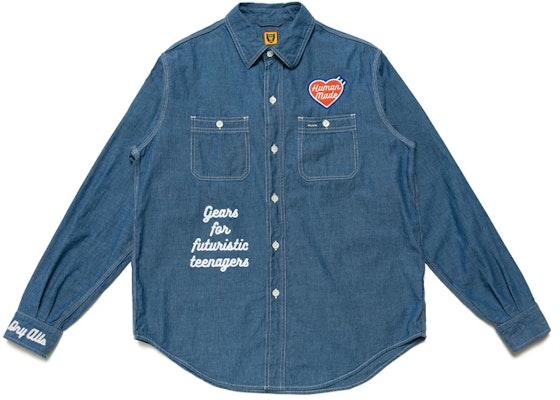 Camiseta Unisex de Manga Larga HUMAN MADE Estampado de Perro Azul HM22SH005 Buy Camiseta Unisex de Manga Larga HUMAN MADE Estampado de Perro Azul HM22SH005