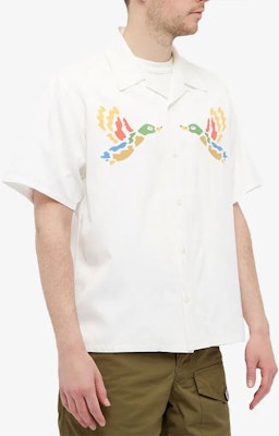 HUMAN MADE Double Duck Hawaiian Short Sleeve Shirt Unisex White. HM21SH012 Shop HUMAN MADE Double Duck Hawaiian Short Sleeve Shirt Unisex White. HM21SH012
