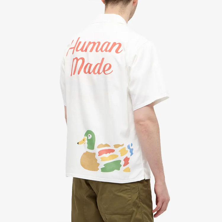 Purchase HUMAN MADE Double Duck Hawaiian Short Sleeve Shirt Unisex White. HM21SH012