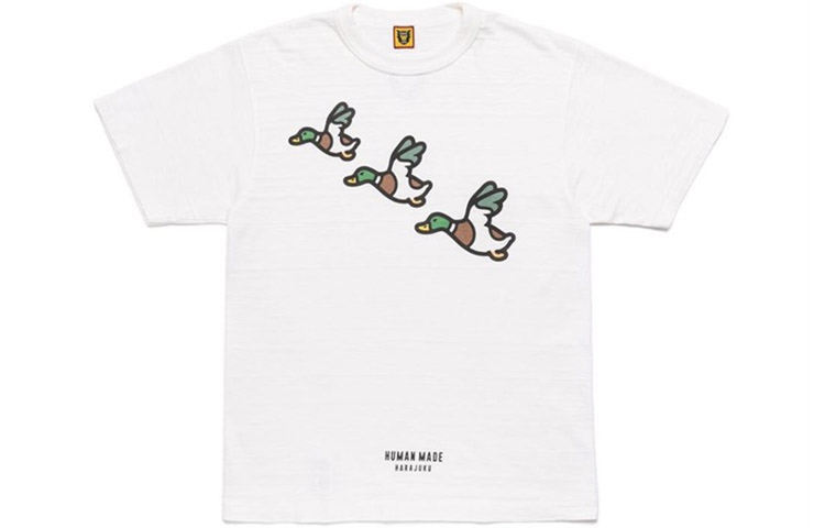 HUMAN MADE Dry Alls Duck Print Unisex Short Sleeve T-Shirt White HM20TE023 圖 2