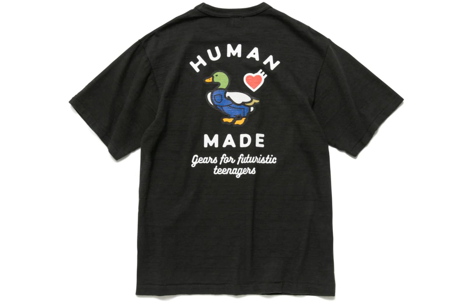Order HUMAN MADE 鴨子心形Logo口袋卡通 短袖T恤 HM23CS025