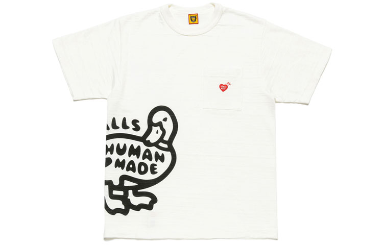 HUMAN MADE Duck Embroidery Heart Pocket Unisex Short Sleeve T-Shirt HM21CS024 圖 5