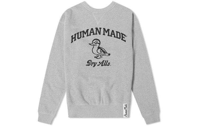 Human Made Duck Logo Crewneck Sweatshirt Unisex Gray HM18CS014
