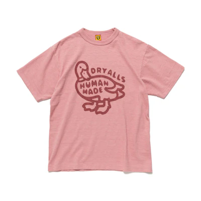 HUMAN MADE Duck Print Letter Logo Unisex Crewneck T-Shirt. HM23CS027