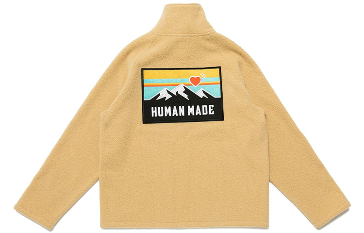 HUMAN MADE Embroidered Logo Fleece Jacket Unisex High Collar HM22JK016 圖 3