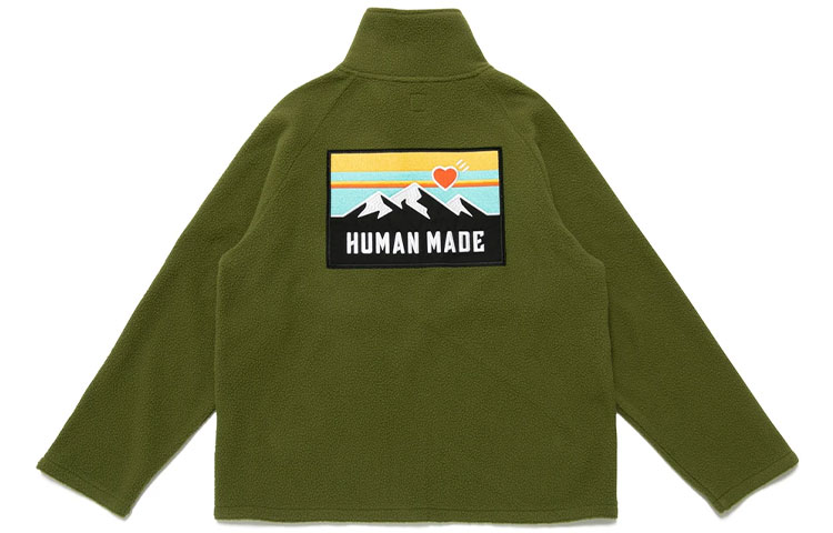 HUMAN MADE Embroidered Logo Fleece Jacket Unisex High Collar HM22JK016 圖 5