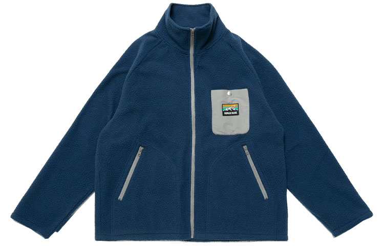 HUMAN MADE Embroidered Logo Fleece Jacket Unisex High Collar HM22JK016 圖 6