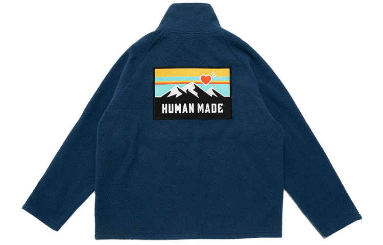 HUMAN MADE Embroidered Logo Fleece Jacket Unisex High Collar HM22JK016 圖 7