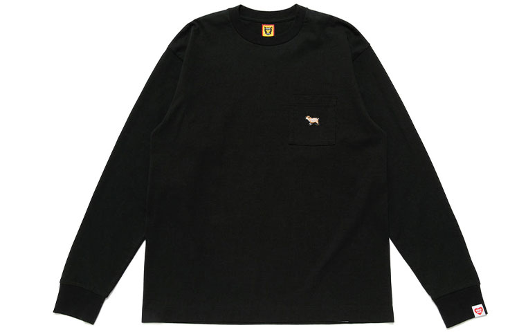 Details for HUMAN MADE Kaos Lengan Panjang Unisex Patch Logo Bordir HM23CS017