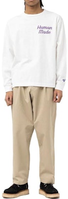 HUMAN MADE Camiseta Unisex Manga Larga con Estampado de Flamenco en la Espalda. HM25CS030 Shop HUMAN MADE Camiseta Unisex Manga Larga con Estampado de Flamenco en la Espalda. HM25CS030