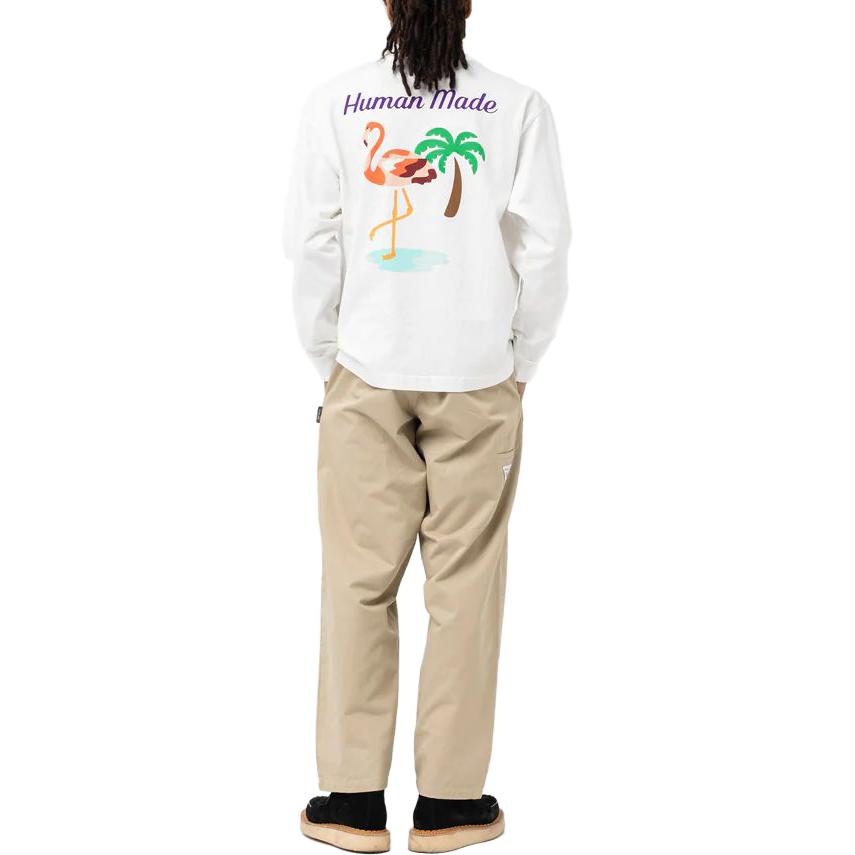 Purchase HUMAN MADE Camiseta Unisex Manga Larga con Estampado de Flamenco en la Espalda. HM25CS030