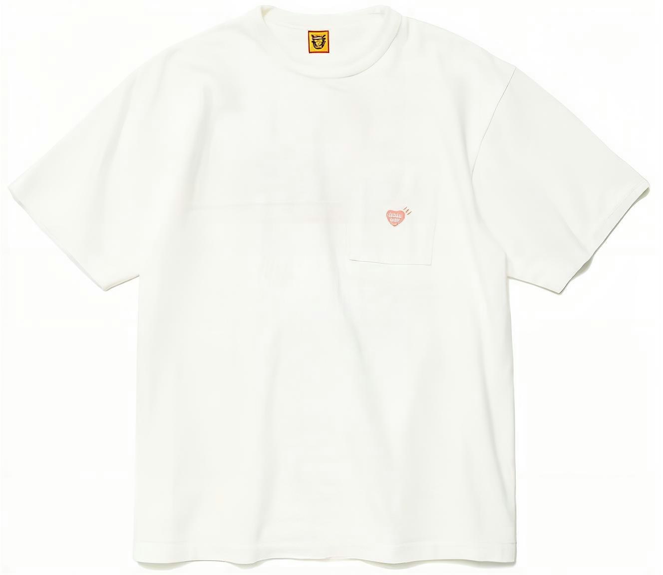 human-made-flamingo-pocket-t-shirt-blue