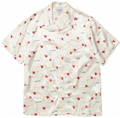 HUMAN MADE Flamingo Print Short Sleeve Shirt Unisex HM23SH018 Shop HUMAN MADE Flamingo Print Short Sleeve Shirt Unisex HM23SH018