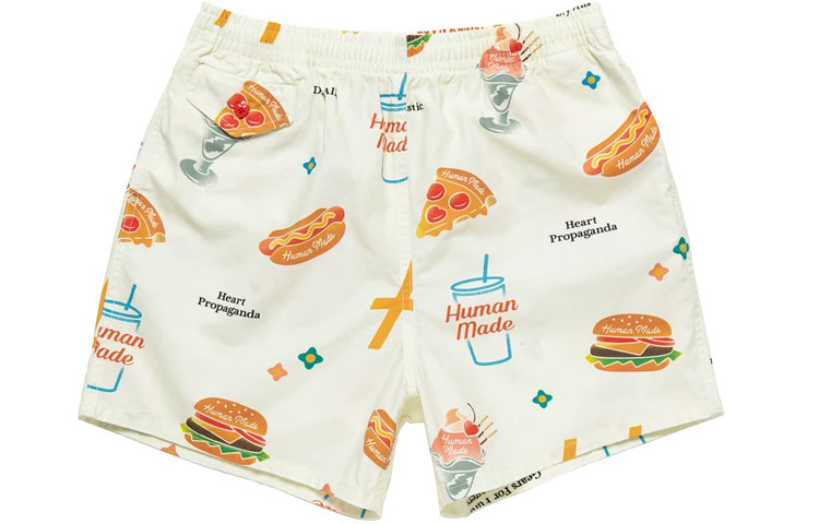 HUMAN MADE Food Print Hawaiian Shorts Unisex White. HM21PT011