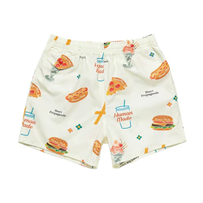 HUMAN MADE Food Print Hawaiian Shorts Unisex White. HM21PT011