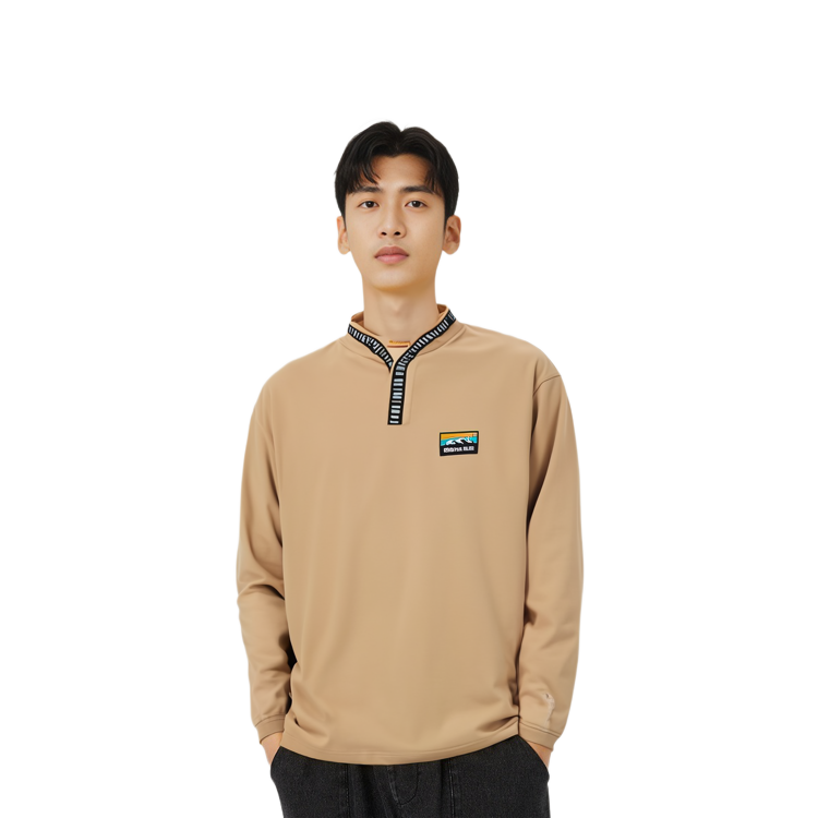 Shop HUMAN MADE FW21 Hoodie Pullover Hem Serut Khaki Pria HM22CS027