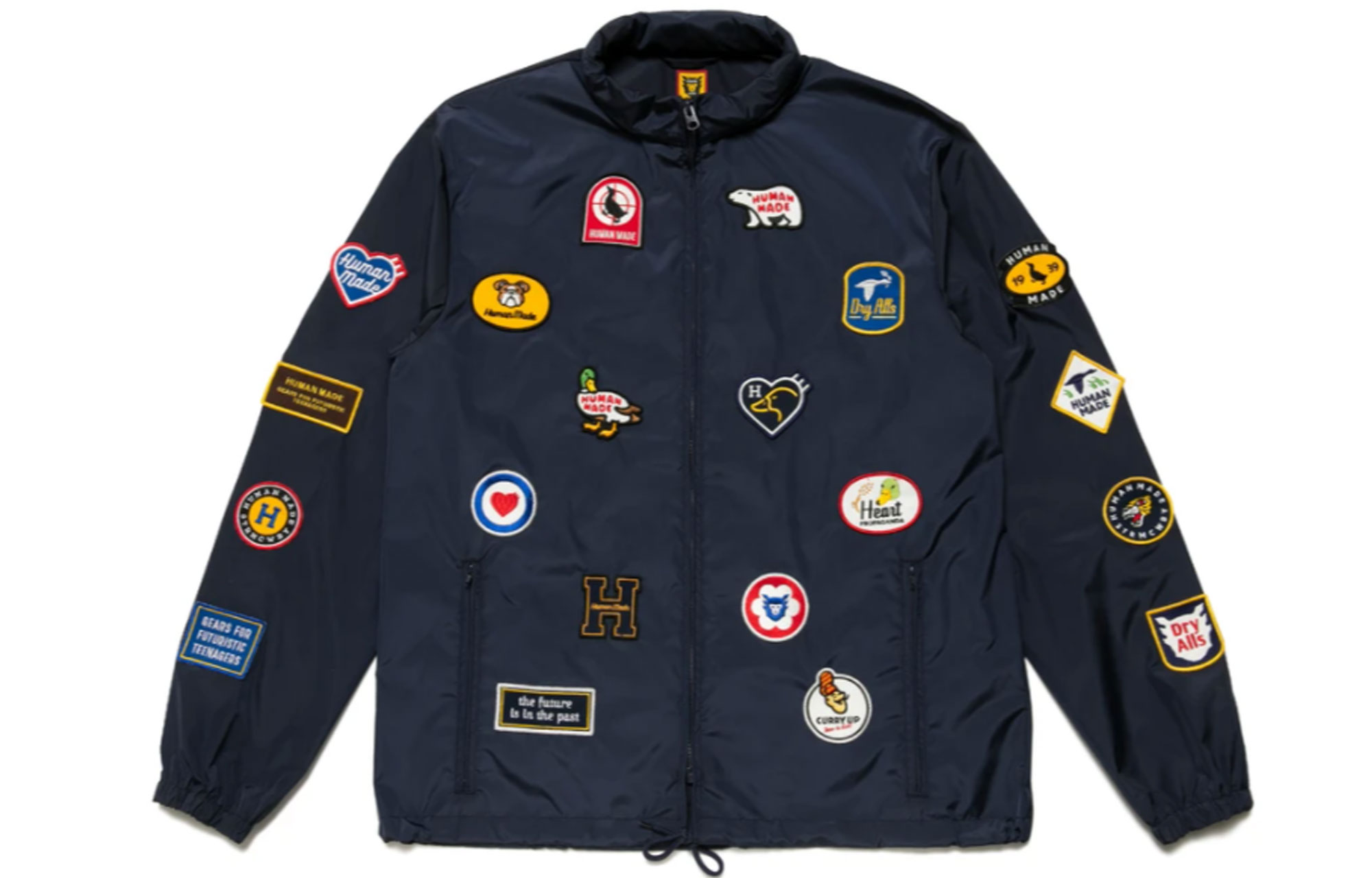 Order Chaqueta Unisex HUMAN MADE FW21 con Capucha Oculta y Patrón Geométrico. HM22JK002