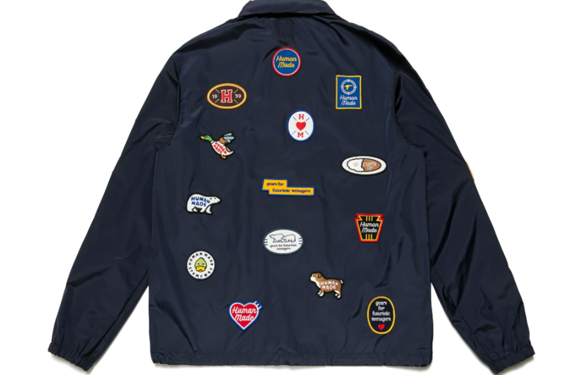 Lookbook Chaqueta Unisex HUMAN MADE FW21 con Capucha Oculta y Patrón Geométrico. HM22JK002