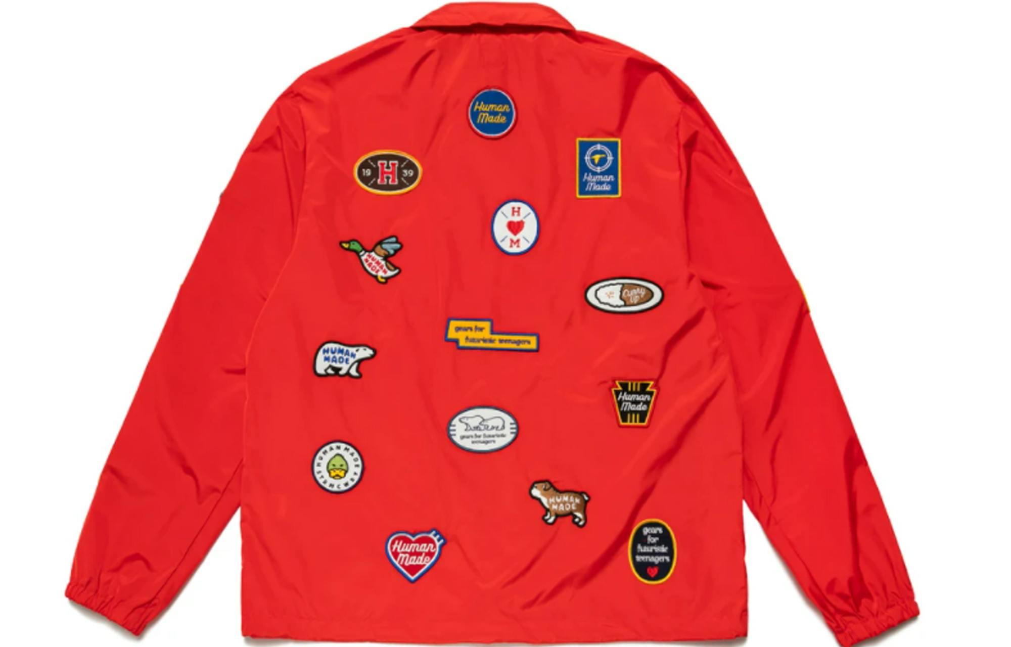 Purchase Chaqueta Unisex HUMAN MADE FW21 con Capucha Oculta y Patrón Geométrico. HM22JK002