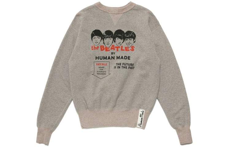 Human Made FW21 Grey Pullover Sweatshirt with Graphic Print Unisex HM22CS019