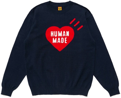 HUMAN MADE FW21 Heart Logo Print Wool Pullover Sweater . HM22CS025 Shop HUMAN MADE FW21 Heart Logo Print Wool Pullover Sweater . HM22CS025