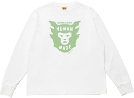 Human Made FW21 Logo Crewneck Long Sleeve Sweatshirt Unisex White HM22CS1017 Human Made FW21 Logo Crewneck Long Sleeve Sweatshirt Unisex White HM22CS1017