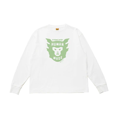 Human Made FW21 Logo Crewneck Long Sleeve Sweatshirt Unisex White HM22CS1017