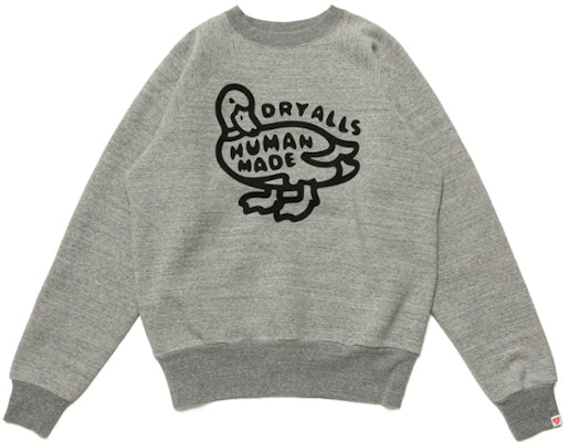 Sudadera Gris Hombre HUMAN MADE FW21 Logo Duck Print Pullover. HM22CS017 Order Sudadera Gris Hombre HUMAN MADE FW21 Logo Duck Print Pullover. HM22CS017