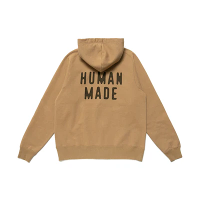 Human Made FW21 Logo Embroidered Loose Fit Zip-Up Hoodie Jacket Men HM22CS021