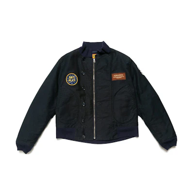 Human Made FW21 Logo Patch Fitted Jacket Navy Blue HM22JK011