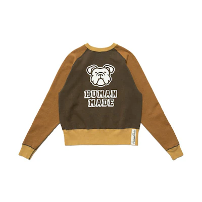 HUMAN MADE FW21 Logo Printed Cotton Raglan Pullover Sweatshirt - Men. HM22CS020