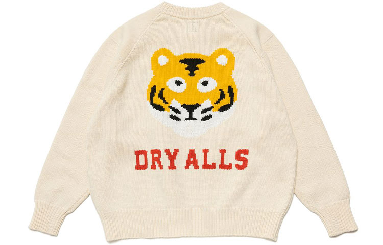 Lookbook HUMAN MADE FW21 Logo Tiger Knit Pullover Sweater Crewneck Pria. HM22CS026