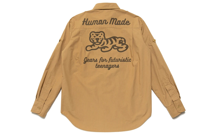 Lookbook HUMAN MADE FW21 老虎圖案長袖襯衫 男女適穿。 HM22SH006