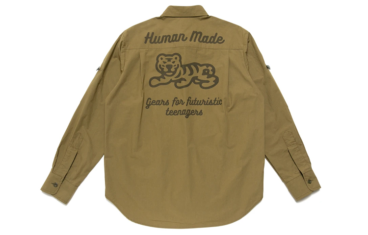 Purchase HUMAN MADE FW21 老虎圖案長袖襯衫 男女適穿。 HM22SH006