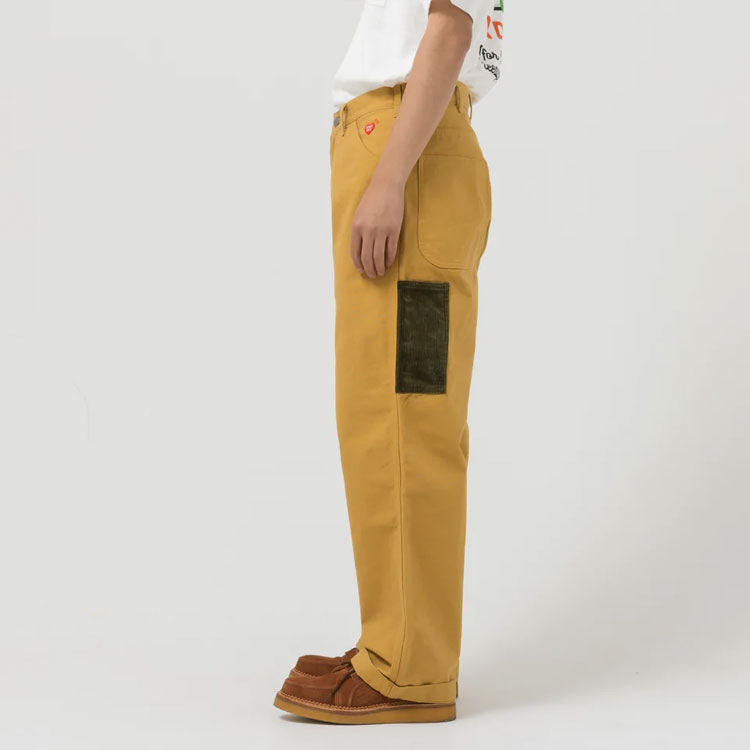 Details for HUMAN MADE FW22 カジュアルテーパードパンツ ベージュ メンズ ミッドライズ. HM24PT006