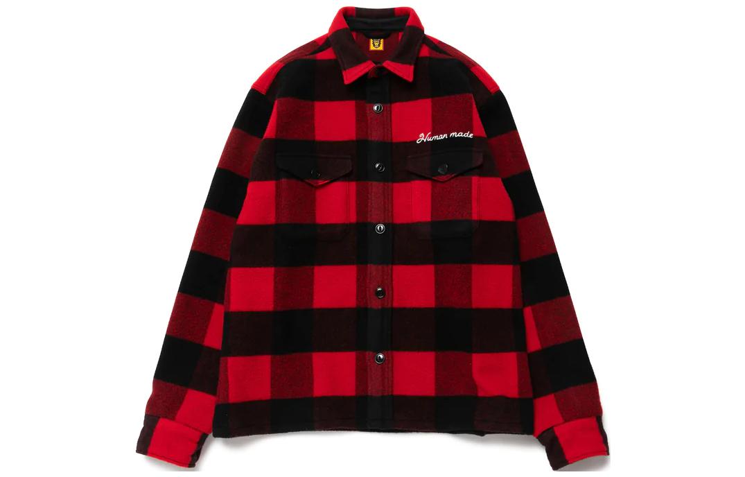 Order 휴먼메이드 FW22 체크 토끼 프린트 버튼업 셔츠 유니섹스 긴팔 HM24SH008