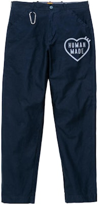 HUMAN MADE FW22 愛心標誌印花休閒褲 中性卡其褲 HM24PT002 1