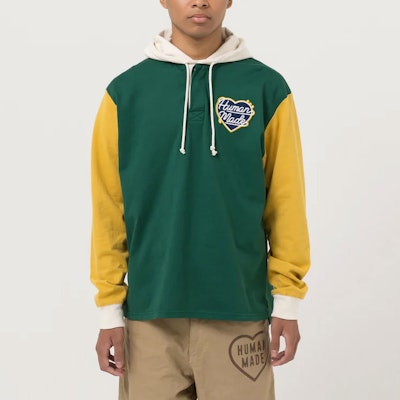 HUMAN MADE FW22 Sweatshirt Logo Bordir Warna Hijau HM24CS013 Shop HUMAN MADE FW22 Sweatshirt Logo Bordir Warna Hijau HM24CS013