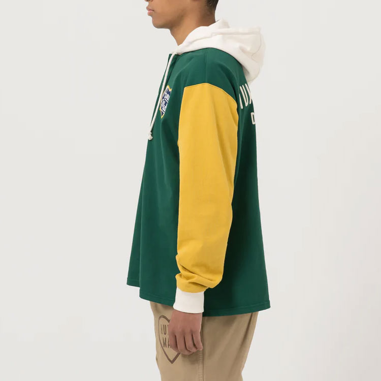 Details for HUMAN MADE FW22 Sweatshirt Logo Bordir Warna Hijau HM24CS013