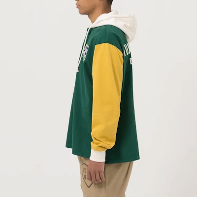 HUMAN MADE FW22 Sweatshirt Logo Bordir Warna Hijau HM24CS013 Details for HUMAN MADE FW22 Sweatshirt Logo Bordir Warna Hijau HM24CS013