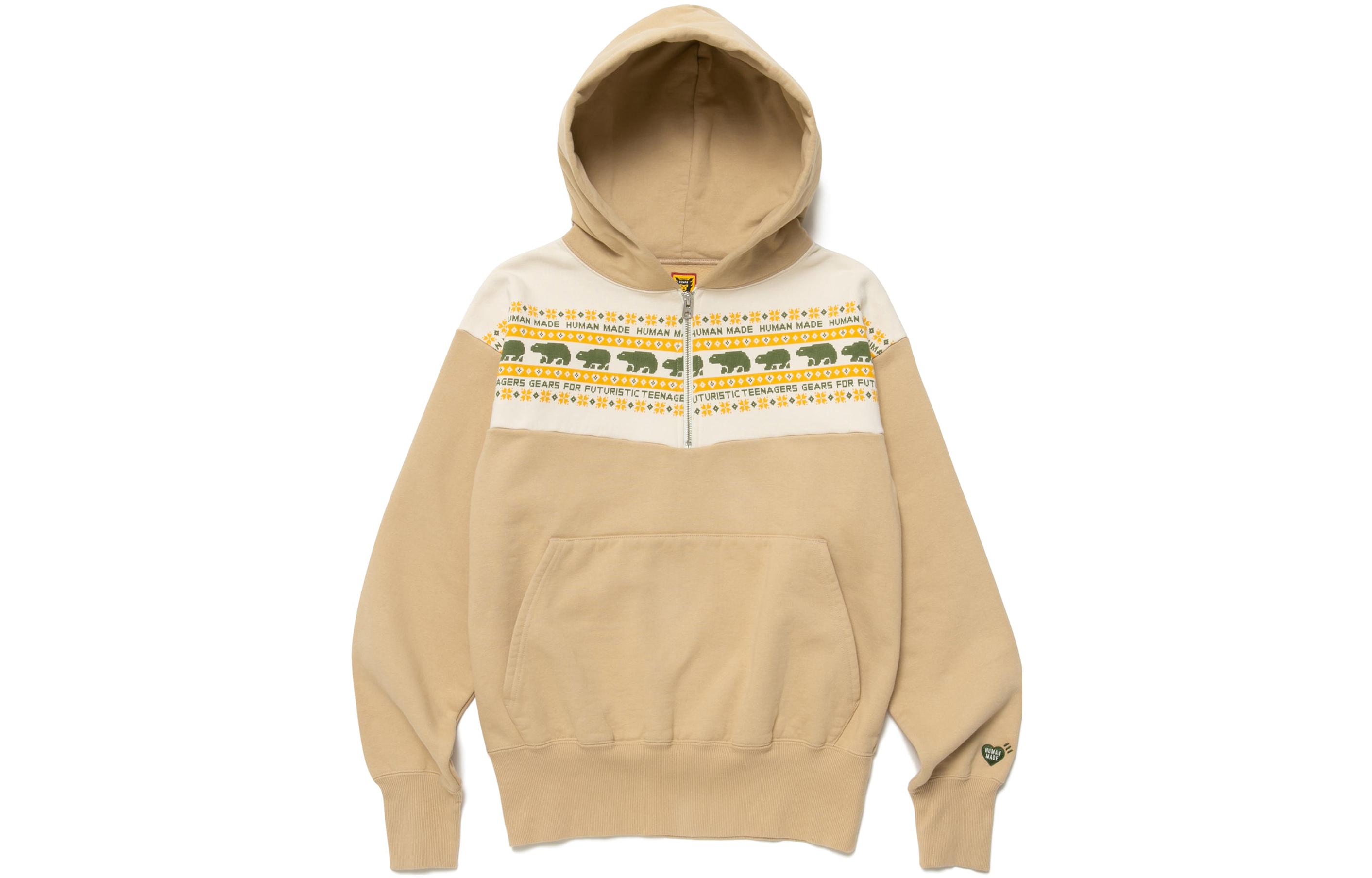 Human Made FW22 Colorblock Graphic Print Hoodie Unisex Pullover HM24CS028