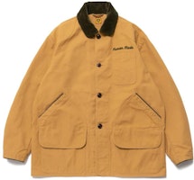 HUMAN MADE FW22 Contrast Collar Single-Breasted Shirt Jacket Beige Mens. HM24JK011 HUMAN MADE FW22 Contrast Collar Single-Breasted Shirt Jacket Beige Mens. HM24JK011