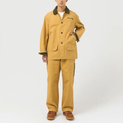 HUMAN MADE FW22 Jaket Kemeja Beige Pria Kerah Kontras Single-Breasted. HM24JK011 Shop HUMAN MADE FW22 Jaket Kemeja Beige Pria Kerah Kontras Single-Breasted. HM24JK011