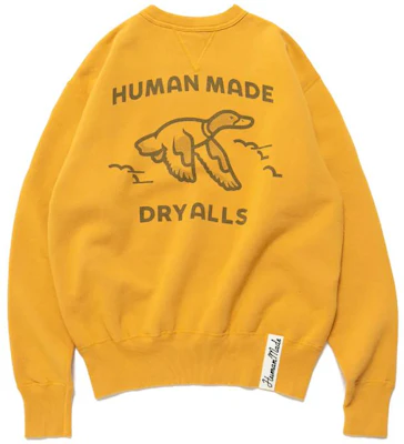 휴먼메이드 FW22 오리 프린팅 옐로우 크루넥 스웨트셔츠 유니섹스 HM24CS021 Order 휴먼메이드 FW22 오리 프린팅 옐로우 크루넥 스웨트셔츠 유니섹스 HM24CS021