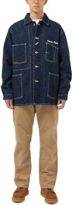 HUMAN MADE FW22 Embroidered Logo Denim Jacket Unisex Blue. HM24JK006 Shop HUMAN MADE FW22 Embroidered Logo Denim Jacket Unisex Blue. HM24JK006