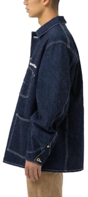 HUMAN MADE FW22 Embroidered Logo Denim Jacket Unisex Blue. HM24JK006 Sizing HUMAN MADE FW22 Embroidered Logo Denim Jacket Unisex Blue. HM24JK006