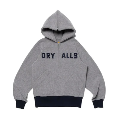 Human Made FW22 Fleece Half-Zip Hoodie DRY ALL Logo Unisex Pullover HM24CS030